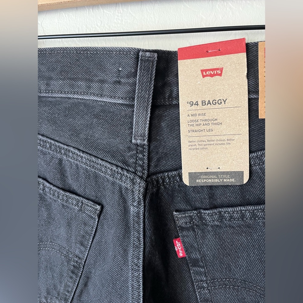 Levi’s 94’ baggy jeans black NWT - Picture 8 of 14